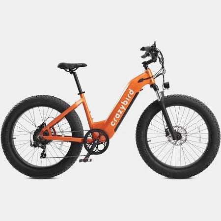 Crazybird CB60 Fatbike E Bike, 750W / Step-Thru / Orange